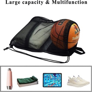 Sac à cordon en maille robuste, sac de rangement pour équipement sportif, pour le basketball, le volley-ball, la gym, la plage et la natation - Product Image 4