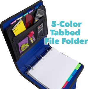 BSCI 3 Inch Zipper <b>Binder</b> Free Sample Round <b>Ring</b> <b>Binder</b> with Handle Compatible with 13-Inch Tablet Made of Durable Polyester - Product Image 5