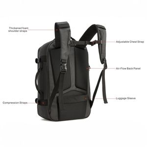 Sac à dos de voyage d'affaires 40L avec <span class=keywords><strong>compartiment</strong></span> pour ordinateur portable et sangles de compression, approuvé pour le transport en cabine - Product Image 4
