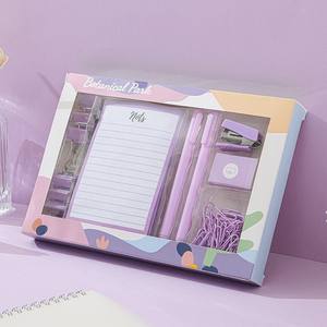 Roze Macaron 8-In-1 Kantoorset Nietmachine 1000 Nietjes Paperclips Pastel Studentenpakket Voor Terug Naar School - Product Image 6