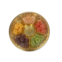 Boîte d'emballage pour confiseries en gros d'usine, plateau à 4/5/6 compartiments, en PET de qualité alimentaire, avec logo personnalisé, boîte à bonbons en plastique transparent