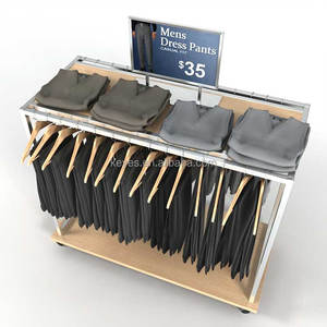 Siêu thị chất lượng của phụ nữ quần áo bằng gỗ hiển thị đứng phong cách hiện đại trẻ em quần áo giá và vớ kệ cho các cửa hàng quần áo - Product Image 6