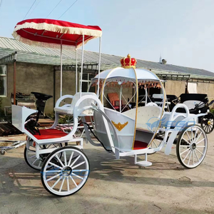 4-wheel Special Transportation Cheap Pumpkin Horse Carriage Buggy Marathon Horse Cart cinderella Wedding Horse Carriage for Sale - Product Image 3