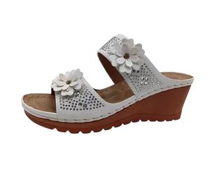 Belle conception bas OEM personnalisé épais plate-forme talons tongs semelle antidérapante diapositives dame diapositives pantoufles - Product Image 1