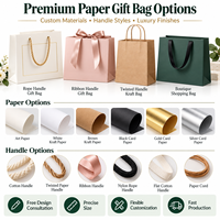 Sac cadeau noir personnalisé pour vêtements et mode, emballage élégant pour la vente au détail avec poignée en coton