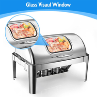 Yuedisi Ensemble de réchauds de buffet en acier inoxydable, chauffe-plats et équipements de service pour traiteur, pour fêtes et buffets