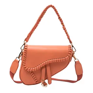2024 New Popular Retro Saddle Bag Braided Lace Women's Handbag Crossbody Bag