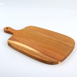 Mini planche à découper en bois d'acacia 20x33x1.8cm avec poignée pour la cuisine, pour couper les fruits et le pain - Product Image 2