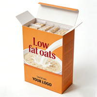 Boîte de céréales de petit-déjeuner en carton de luxe, flocons d'avoine faibles en gras, emballage OEM ODM, boules fruitées, cornflakes, boîte de céréales de petit-déjeuner 250g