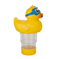 Distributeur de chlore flottant pour piscine, design canard, support de tablettes en vinyle plastique pour piscine et spa, contrôle facile des produits chimiques