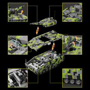 Tanque de Infantería LYNX IFV de <span class=keywords><strong>Alemania</strong></span>, Equipo Militar, Juego de Bloques de Construcción de <span class=keywords><strong>Guerra</strong></span>, Juguete Realista Alemán, Modo de Vehículo Blindado - Product Image 3
