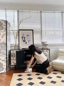 Niveau de collection noir et <span class=keywords><strong>blanc</strong></span> élégant couleur assortie <span class=keywords><strong>laque</strong></span> bois peint à la main buffet de salle à manger français médiéval - Product Image 3