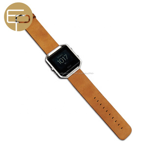 protection boîtier en acier inoxydable à dégagement rapide qualité véritable cuir véritable bande de <span class=keywords><strong>montre</strong></span> pour <span class=keywords><strong>fitbit</strong></span> <span class=keywords><strong>blaze</strong></span> - Product Image 3