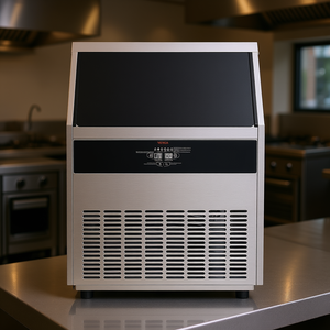 Machine à glaçons commerciale Vevor, 265 lb/24 h, stockage de 88 lb, acier inoxydable, écran LED, utilisation en restaurant - Product Image 2