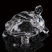 Figurine de tortue en cristal, artisanat fait main, cadeau de Noël, décoration de table, vente en gros