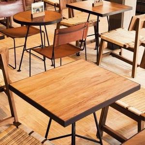 Meubles <span class=keywords><strong>de</strong></span> cafétéria commerciale moderne <span class=keywords><strong>Vintage</strong></span> Bistro café mélamine restauration rapide <span class=keywords><strong>Table</strong></span> en bois massif pour Restaurant 70 à 70 - Product Image 5