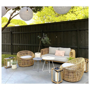Ensemble de canapés en rotin pour l'extérieur, mobilier de jardin, cadre en alliage d'aluminium imperméable, ensemble de salon de patio avec tissage connecté - Product Image 5