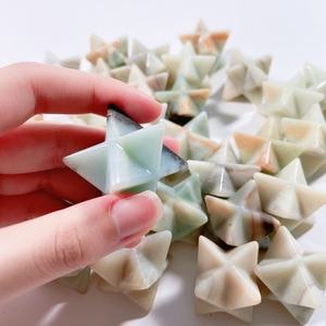 Amazonita de cristal Natural, de 1 pulgada Merkaba, venta al por mayor - Product Image 4