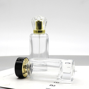 Wholesale 55ml Thick-Bottomed Glass Perfume Refill <b>Spray</b> Bottles Snap-On Crystal White Cosmetic Empty Bottles - Product Image 2