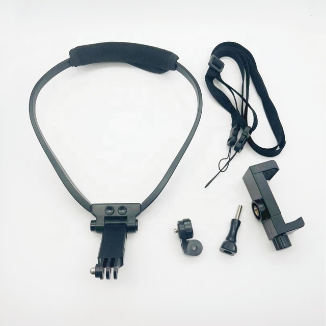 Universal Overhead View Outdoor Photo Selfie Video Recording Live Streaming Sports Camera Hanging Collar  Neck Clip Holder