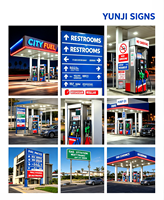 Système de signalisation directionnelle personnalisé YunJi pour stations-service, intérieur/extérieur, centres médicaux, panneaux directionnels pour cliniques et services