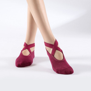<b>Women's</b> Non-Slip Indoor Dance Fitness <b>Socks</b> Autumn Winter Thickened Cotton <b>Socks</b> with Logo on Knitted - Product Image 2