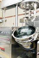Homogénéisateur-émulsifiant industriel entièrement automatique à levage hydraulique et pompe à vide en acier inoxydable haute productivité pour cosmétiques et soins du visage