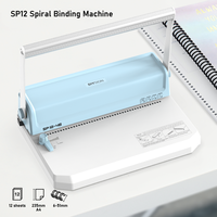 Machine à relier en spirale 12 feuilles avec 46 trous - Reliure de 450 feuilles pour documents d'entreprise