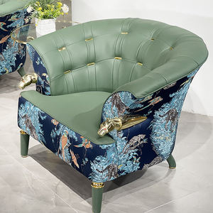 Canapé moderne en cuir nubuck à dossier haut paresseux <span class=keywords><strong>BLOOM</strong></span> avec base en métal chaises de canapé monoplace en microfibre de loisirs bon marché - Product Image 2