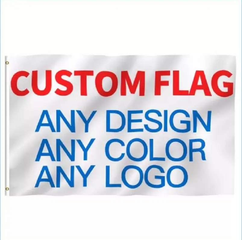 Anpassen Flagge 3 x5ft Jede Größe 2 x3ft 4 x6ft 5 x8ft Firmen werbung Sport Indoor Outdoor Club Banner Beliebiges Logo Beliebige Farbe