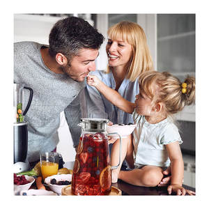 Jarra grande de vidrio de 1/<span class=keywords><strong>2</strong></span> galones y 60 oz, jarra con tapa, vidrio de ebullición de borosilicato, bebidas calientes y frías, garrafa de agua - Product Image 6