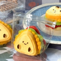 Se Busca Distribuidor: Juguete Antiestrés de TPR con Forma de Sándwich, Personalizable, de Alta Rentabilidad, Novedad 2025