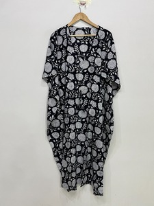 Kaftan court en soie pure, taille unique, ample et confortable pour toutes les tailles, environ 47 pouces, fournisseur d'Inde - Product Image 5