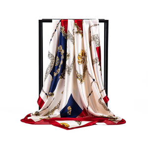 <span class=keywords><strong>Foulard</strong></span> di Seta Vintage con Stampa Personalizzata Sciarpa Quadrata da <span class=keywords><strong>Donna</strong></span> di Lusso in Twill Hijab e Sciarpe di Raso all'Ingrosso Bandane da <span class=keywords><strong>Donna</strong></span> - Product Image 3