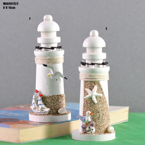 Torre de Vigilancia de Madera de Pino Oceánico, Estilo Mediterráneo, para Decoración de Mesa en <span class=keywords><strong>el</strong></span> Hogar o Habitación Infantil - Product Image 3
