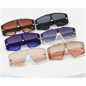 Gafas de Sol Retro Cuadradas con Forma de Escudo, Lentes de Una Pieza Extra Grandes para Mujer, Novedades 2022 - Product Image 6