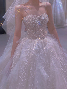 S0549T 2026 Elegante <span class=keywords><strong>Vestido</strong></span> de Encaje Blanco Real con Cola Larga para Invitadas de <span class=keywords><strong>Boda</strong></span>, Vestidos de Novia de Tallas Grandes para Mujer con Envío Directo - Product Image 6