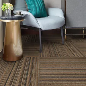 HJ Moquette Polipropileno material PVC alfombra comercial azulejos para sala de estar