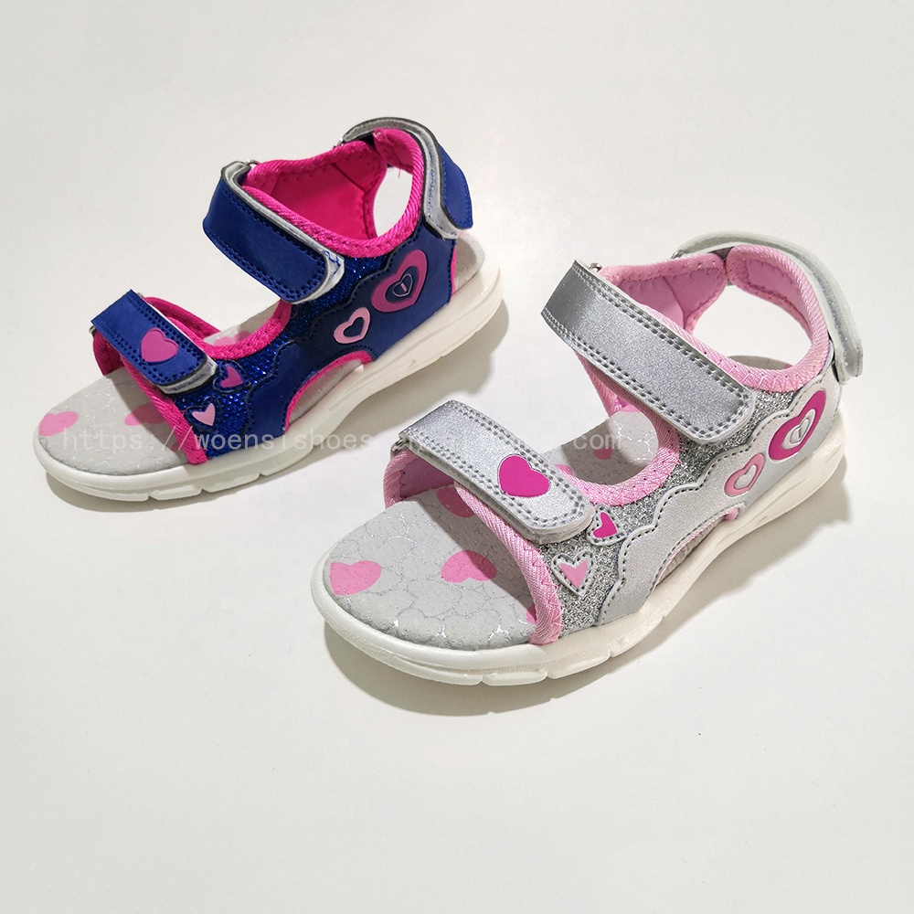 Новое поступление женских туфель для девочек по низкой цене; Летние туфли на плоской подошве; Детские летние женские туфли с открытым носком сандалии спорт