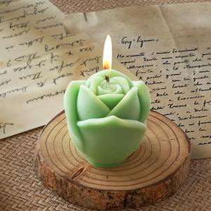 新しい3Dフラワーシリコンキャンドル型手作りローズフラワーソーププラスターチョコレートベーキングモールドバレンタインデー用デコレーションギフト - Product Image 1