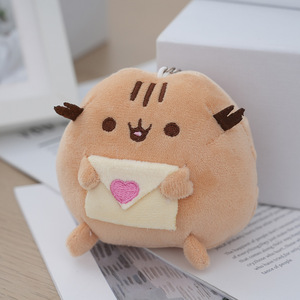 Porte-clés en peluche Pusheen de 12 cm, mascotte de <span class=keywords><strong>dessin</strong></span> <span class=keywords><strong>animé</strong></span>, animal en peluche doux, rembourrage en coton PP, pendentif unisexe, décoration, cadeau pour enfants - Product Image 4