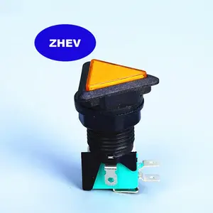 Micro interrupteur à bouton-poussoir rouge 1NO1NC Triangle avec machine de jeu 12V M26