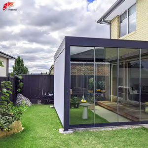 Montage mural sur mesure 3x4 3x5 4x4 <span class=keywords><strong>5x4</strong></span> 6x4 fixé à la maison Pergola de jardin murale en aluminium bioclimatique à 2 montants - Product Image 6