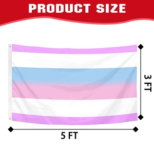 Bandera del Orgullo Bigender 3x5 pies, Rayas Rosa, Morado, Blanco y Azul, Bandera LGBTQ para Desfiles, Eventos, Decoración de Paredes, Directo de Fábrica - Product Image 2