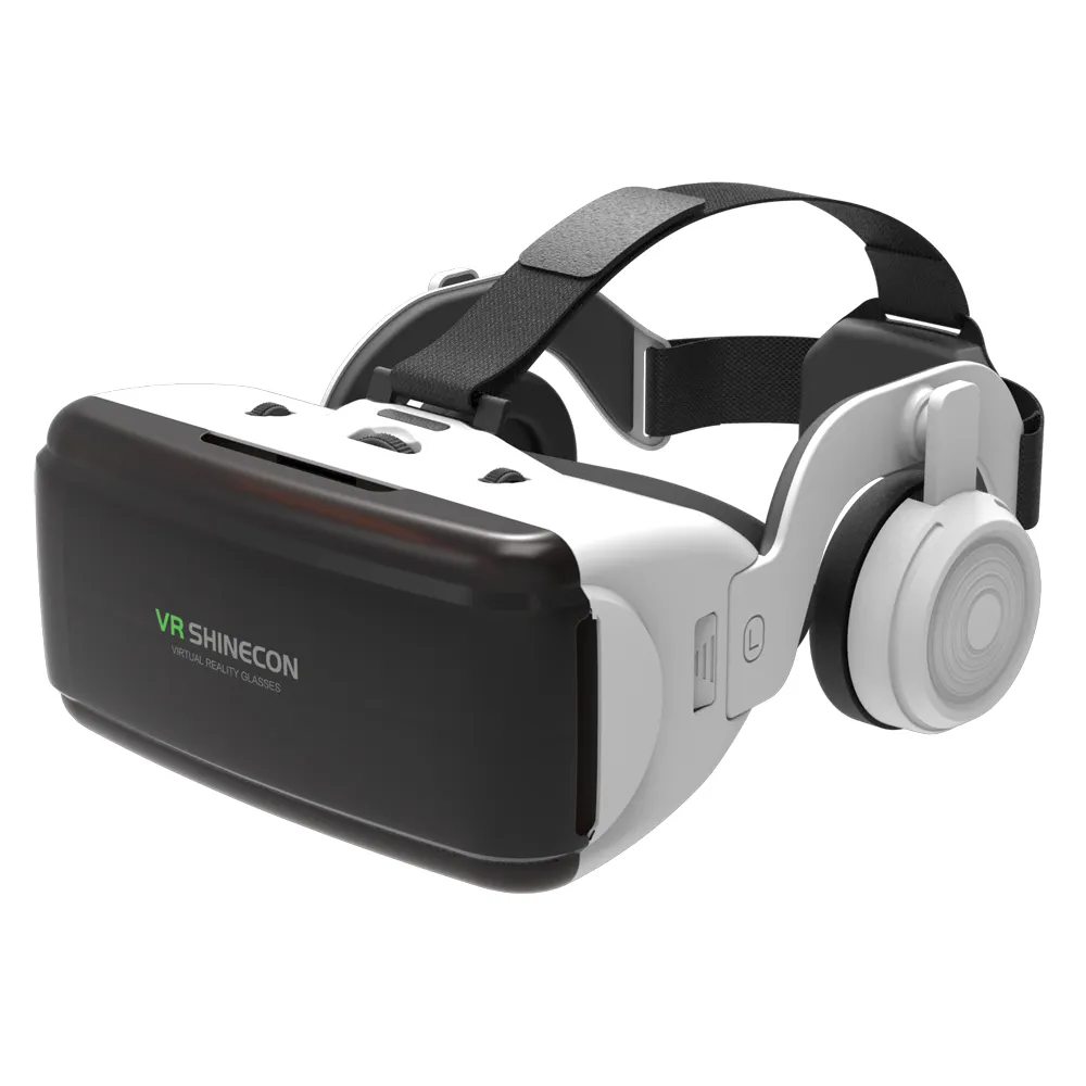 Gafas 3D, gafas de realidad Virtual, caja de auriculares VR para Google Cartón, regalos de Navidad, caja SHINECON VR G06E, gafas VR