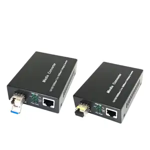 SFP Gigabit Fiber optik alıcı-verici ağ Ethernet anahtarı tek/Fiber optik alıcı/verici SC/LC Port Fiber optik medya dönüştürücü