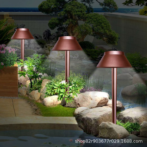 Solar Garden <b>Lights</b> Copper Color <b>LED</b> Outdoor Waterproof Automatic <b>Light</b> Control <b>Plug</b> <b>In</b> Ground Landscape Lighting - Product Image 1