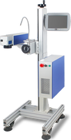 Gravure laser UV 5W Machine de marquage laser volant DXF/PLT/BMP Refroidissement par air Fonctionnement facile pour les bijoux Or Usines de munitions
