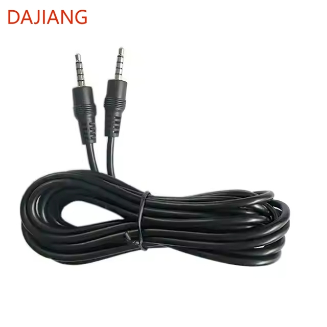 DAJIANG OEM Customized Customized 3.5mm Trrrs Male to Male Audio Video Extension Cable for Headphone MP3 Car System
