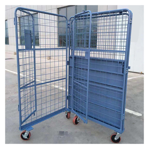 2023 nuovi arrivi carrello in acciaio per il trasporto piattaforma per la vendita regolabile materiale esterno trasferimento carrello contenitore Roll <span class=keywords><strong>Cage</strong></span> - Product Image 1